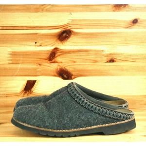 Lands End Women's Size 9 Gray Wool Slippers Slides Slip Ons Mules Spain Comfort